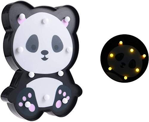 Animal Decoration Panda Marquee Portable LED Night Light (White, Pack of 1)