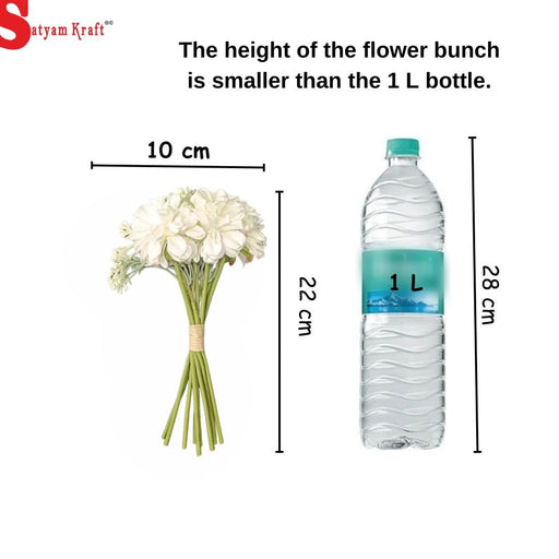 1 Bunch (7 head flower stick )Artificial Dahlia Fake Flowers for Home,Artificial Chrysanthemum Ball Flowers, Bedroom, Living Room, Decorative Items Office Table, Gifts (Without Vase Pot)