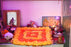 1 Pc(32 cm) Diameter Artificial genda Marigold Flower Rangoli Mats