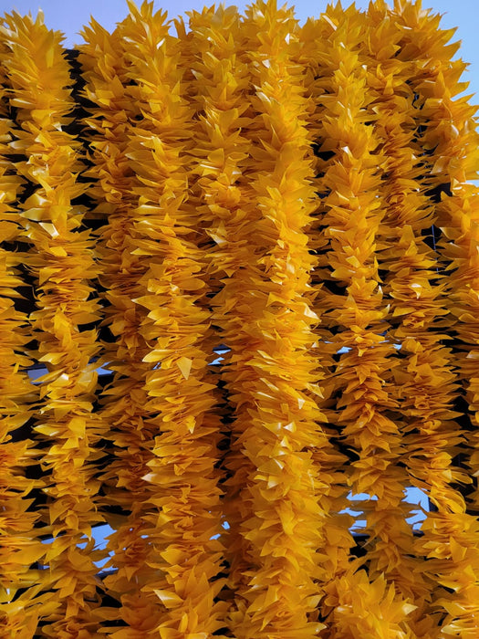 Artificial Mogra Hanging Long Flower line for toran(Backdrop),Home Decor, Diwali, Festival decoration (Yellow)