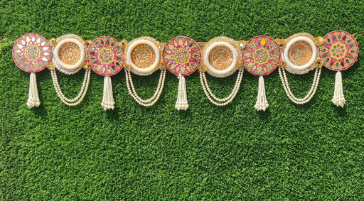 (DESIGN 9)  1 pcs Handmade Bhandanwar Toran colourful hanging for decorating your home, Hall, backdrop, Entrance Main door decor for New Year, Inauguration Wedding, Diwali, Navratri, Festival.