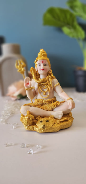 1 Piece Idol Shiv jii Murti - Mahadev Statue for Home Decor Shiv Decoration for Lord Pooja, Office, Living Room, Mandir, Showpiece for Gift, Mahashivratri Pooja, Entrance(Pack of 1)