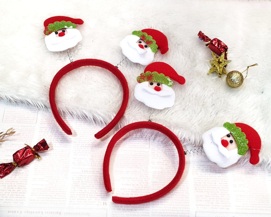 5 pcs Red Christmas Reindeer Antlers Headband with Christmas Ornaments (mix design)