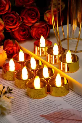 Flameless and Smokeless Decorative Acrylic led Candles Tea Light Candle