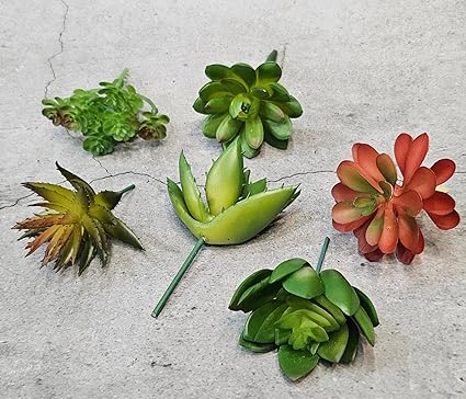 6 Pcs Artificial Succulent Heads Small Mini Plants,Plant Add Charm to Your Home Decor