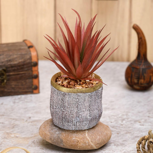 1 PCS Mini Artificial Succulent with Ceramic Pot for Home Decor