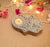 2 Pcs Wooden Candle Holder with 2 wax candle, Floor Decoration Reusable for Puja Decor.