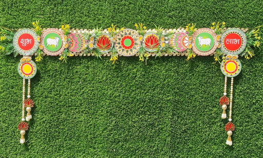 (DESIGN 10)  1 pcs Handmade Bandarwal Toran colourful hanging for decorating your home, Hall, backdrop, Entrance Main door decor for New Year, Inauguration Wedding, Diwali, Navratri, Festival.