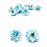 12 Pieces Artificial Eden Rose Flowers for Home Decoration and Craft (4 cm)