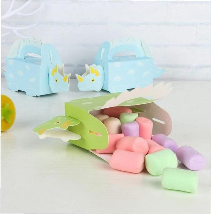 50 pcs Dinosaur Theme Favor Folding Storage Box for Return Gift, Birthday, Valentine's Day - Boxes, Perfect for Packing Chocolate, Dry Fruits, and Invitations