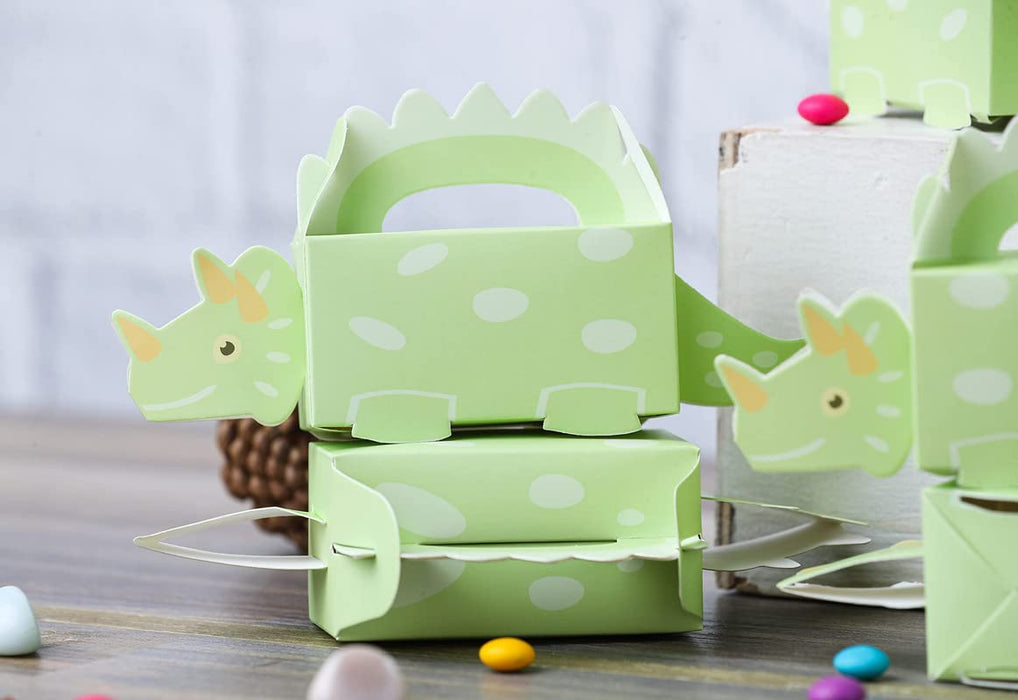 50 pcs Dinosaur Theme Favor Folding Storage Box for Return Gift, Birthday, Valentine's Day - Boxes, Perfect for Packing Chocolate, Dry Fruits, and Invitations