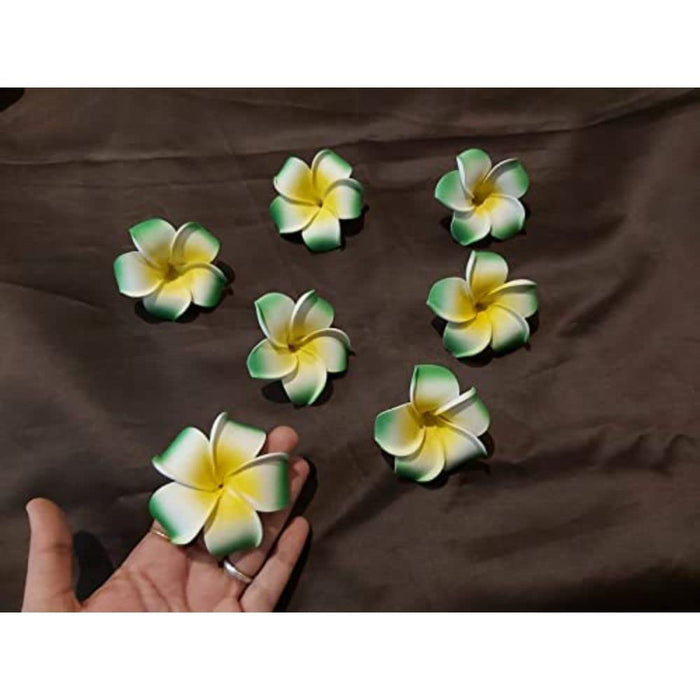 12 Pcs Hawaii Artificial Flowers for Perfect for Home Decoration, Pooja thali, Festival and Events Decoration, Jewellery Making Art and Craft (Pack of 12)  (6 cm)