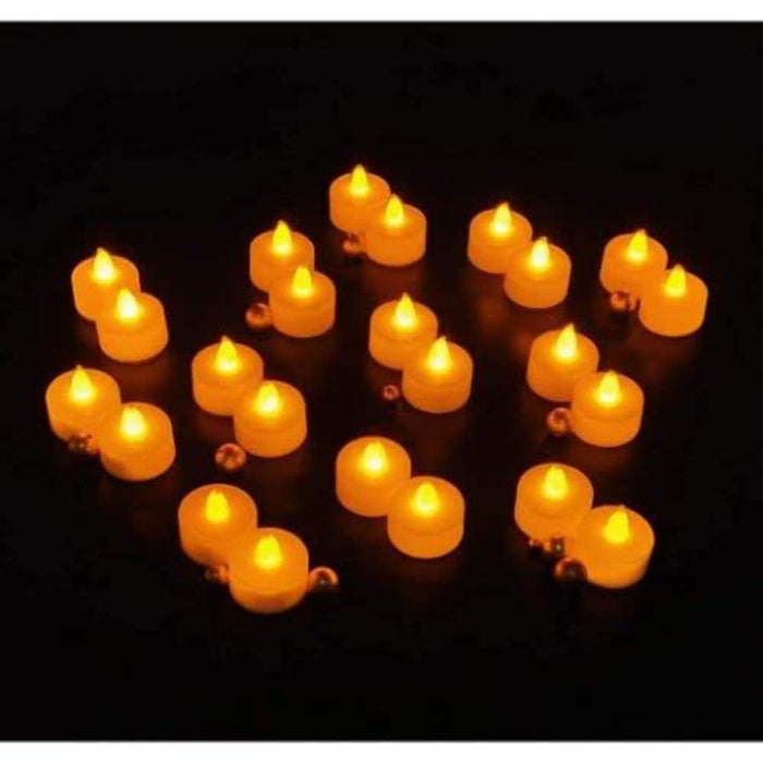 Acrylic Flameless And Smokeless Decorative Candles Led Tea Light Candle Perfect For Gifting (Yellow, 2 Cm)