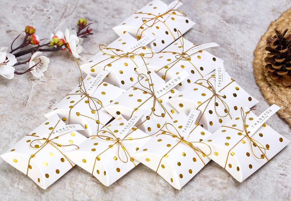 40 Pcs Golden Decorative Folding Paper Gift Boxes For Gifting Chocolates, Dryfruits Items - Fancy Decorative packaging In Marriage,Function, Birthday Packing, Engagement