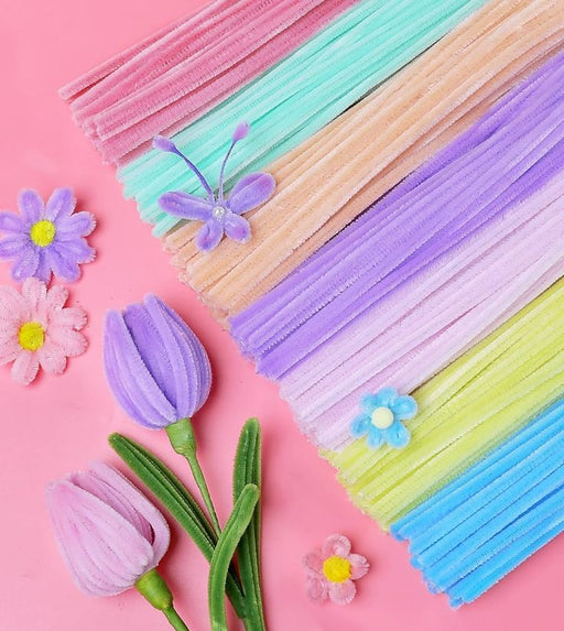 Multicolor Pipe Cleaners for Craft / Vacation – Chenille Stems for DIY Crafts, School Projects & Flower Making