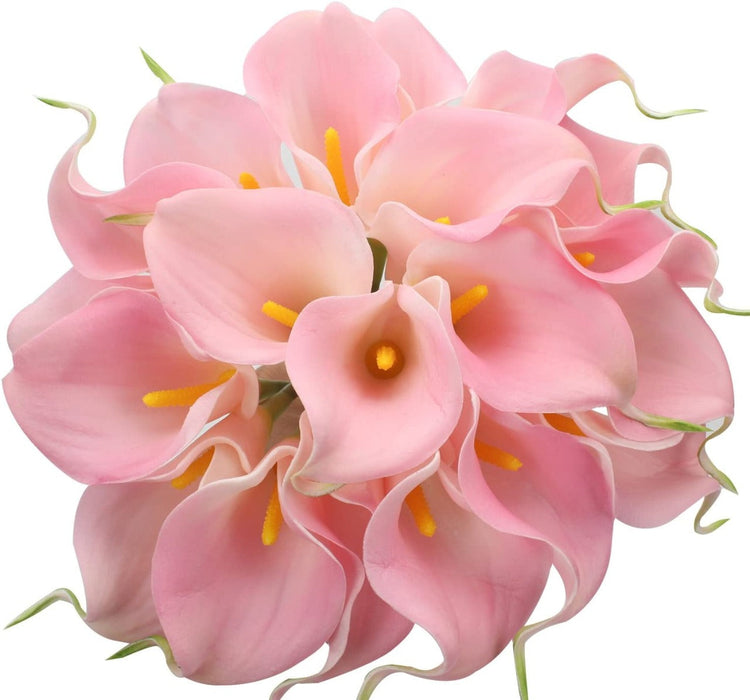 Artificial Flower Rubber Lily Sticks for Bouquet Wedding Decoration, DIY Artificial Garland Supplies Lilly Flower Sticks.
