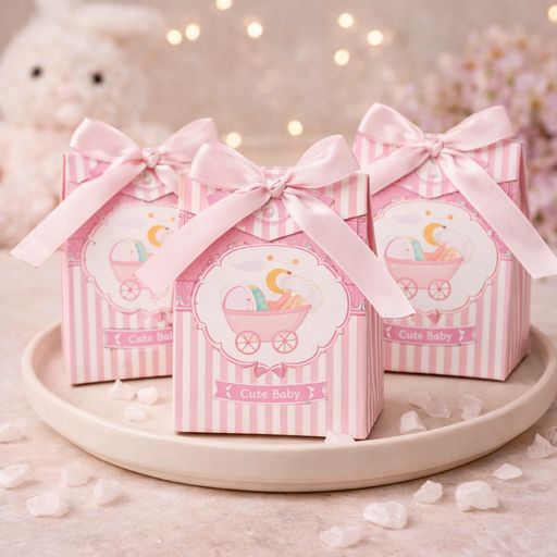 Decorative Paper Folding with Ribbon Storage Box for Return Gift, Birthday, Gift Boxes with Ribbon, Perfect for Packing Chocolate, Gifting