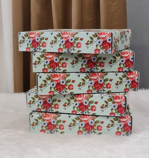 5 Pcs (10.5x 7.5 x 2 inch) Multipurpose Decorative Folding Paper Cardboard Box DIY Box for Gift Hamper,Wedding gifing.