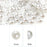1200 Pcs Half White Moti Pearls Beads for Jewellery Making, Necklace,Nail decor, Bracelet Set for Beading, Crafting, Scrap Booking and Hand Embroidery Materials (5 mm)(White)
