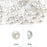 SATYAM KRAFT 1200 Pcs Half White Moti Pearls Beads for Jewellery Making, Necklace,Nail decor, Bracelet Set for Beading, Crafting, Scrap Booking and Hand Embroidery Materials (5 mm)(White)