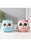 1 Piece Ceramic pink Owl Design Gullak : Piggy Bank for Rupees Savings - Coin Storage Tip Box Ideal for Kids and Adults - Money Kilona Pikibank ATM Coinbox Gulak (Pack of 1) (Pink)