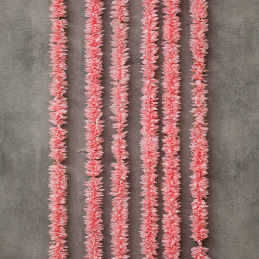 SATYAM KRAFT Artificial Mogra Hanging Long Flower line for toran(Backdrop),Home Decor, Diwali, Festival decoration (Light Pink)