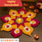 1 Piece Rajwadi Multi Colour Flower pompom Design Rangoli, Easy to Use. Just Set up with your own choice and make Rangoli for Floor Home Diwali Decoration DIY