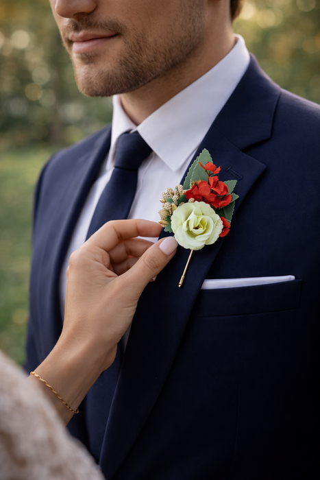 Offwhite Flower Brooch Pins for wedding decoration Wedding ceremony Brooch pin for wedding.