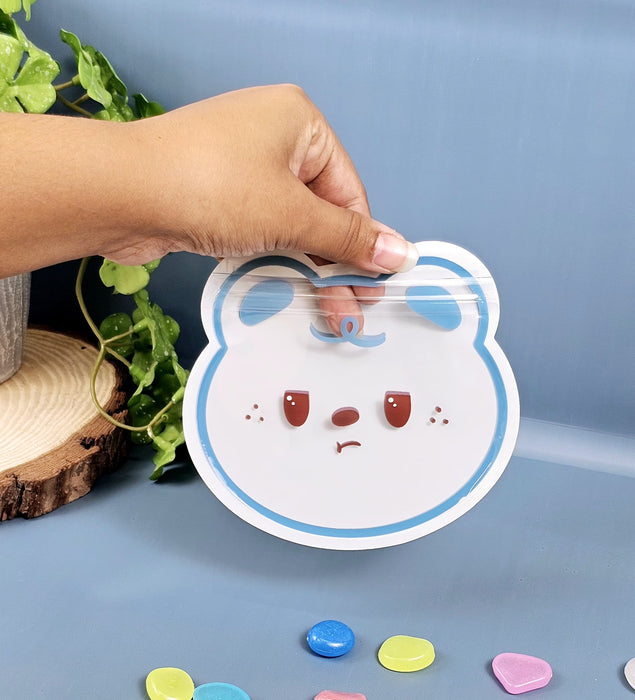50 Pcs Cute Animal Design Ziplock  Pouches  For Gifting, Return Gifts, Birthday, Baby Shower, Party Pouches | Chocolate & Dry Fruit Packing