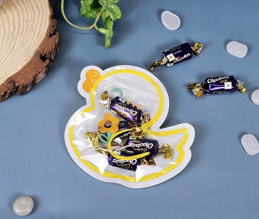 50 Pcs Cute Animal Design Ziplock  Pouches  For Gifting, Return Gifts, Birthday, Baby Shower, Party Pouches | Chocolate & Dry Fruit Packing