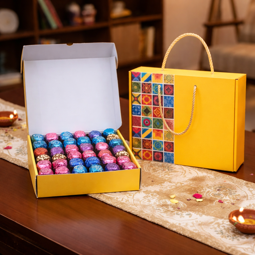 Yellow Gift Hamper Box – Affordable Festive Packaging, Big Size 12 x 10 x 3 Inch