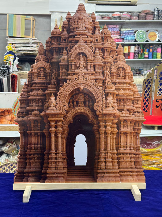 Temple Style 3D Durga Pujo ,navratri,Diwali Backdrop | Foldable Rajadhiraj-Inspired Mandap Decor