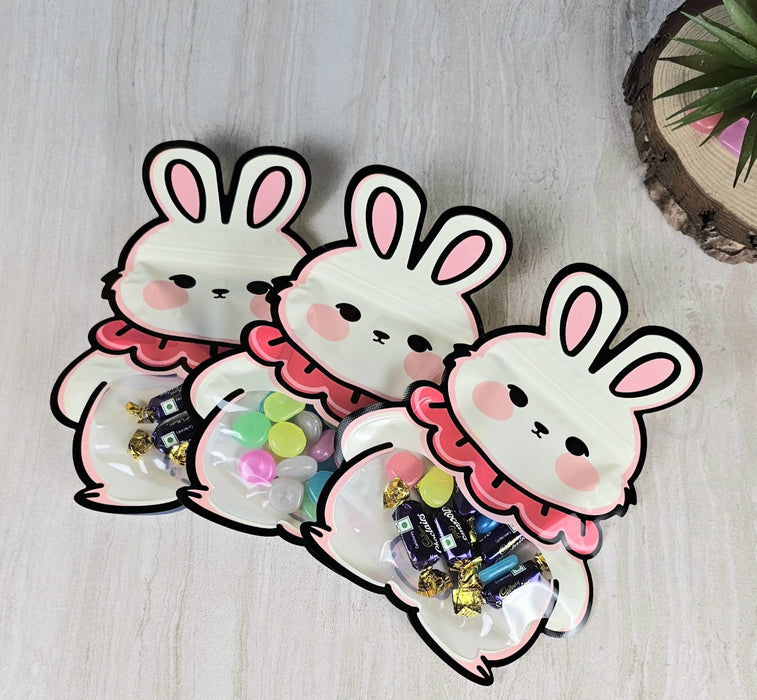 20 Pcs Animal Design Ziplock  Pouches  For Gifting, Return Gifts, Birthday, Baby Shower, Party Pouches | Chocolate & Dry Fruit Packing