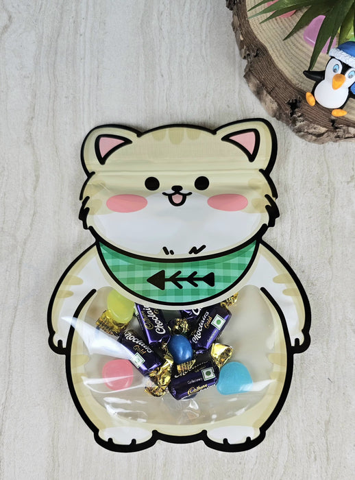 20 Pcs Animal Design Ziplock  Pouches  For Gifting, Return Gifts, Birthday, Baby Shower, Party Pouches | Chocolate & Dry Fruit Packing