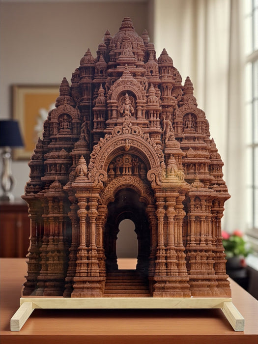 Temple Style 3D Durga Pujo ,navratri,Diwali Backdrop | Foldable Rajadhiraj-Inspired Mandap Decor