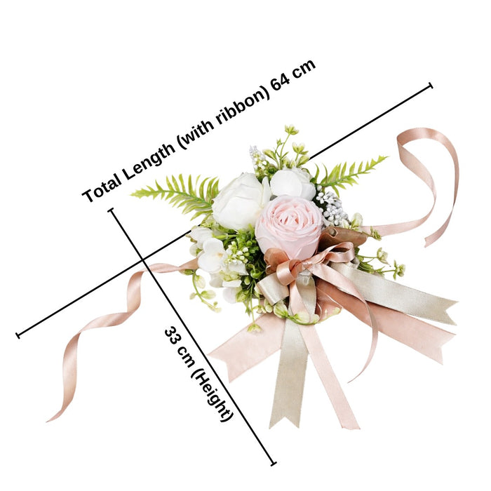 Artifical Flower stylish Brooches bow Ready to use flower bunch for any occation, Wedding marriage Hamper Gifting decor Toran decoration baby shower photoshoot,stylish brooches.