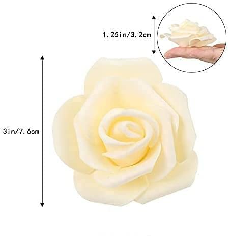 Artificial Floating Rose Flower Head Foam Big Fake Beach Water Flowers, Pooja Thali, Festival and Events, Home, Table, Badroom, Pooja room, Diwali decoration items and Diy Craft