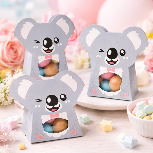Koala Animal Shape Folding Storage Paper Box, Perfect for Packing Chocolate, Dry Fruits, Birthday, Engagement, Return Gift, Baby Shower, Festivals