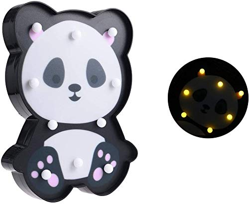 1 PCS Animal Decoration Panda lamp Marquee Portable LED Night Light for kids, Adorable Room Decor & Gift for Toddlers, LED Night Light (White, Pack of 1)