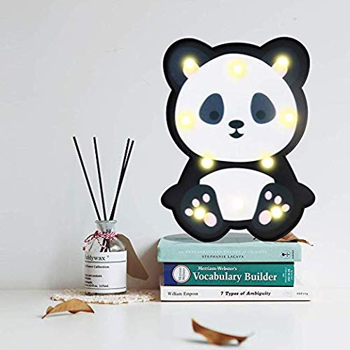 Animal Decoration Panda Marquee Portable LED Night Light (White, Pack of 1)