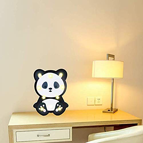 Animal Decoration Panda Marquee Portable LED Night Light (White, Pack of 1)