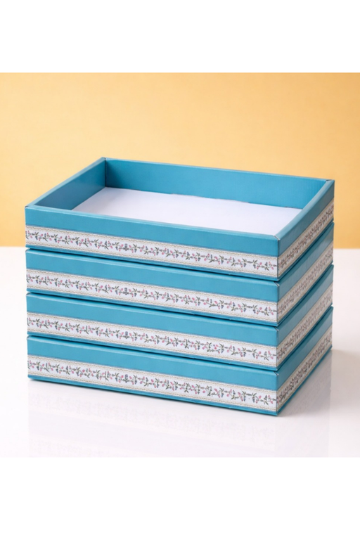 Multipurpose Decorative Viral Folding Paper Box (without net and Twister) Rectangle Cardboard Box DIY Tray for Gift Hamper, Gifting (Cardboard Folding Paper Box),Room Hamper,Wedding Hamper