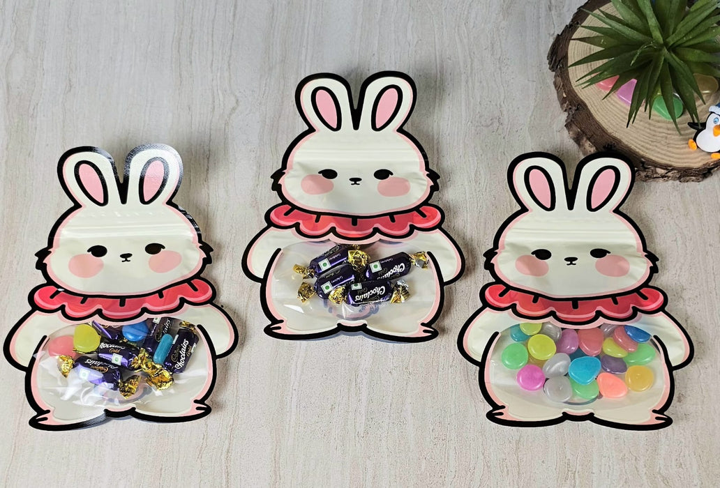 20 Pcs Animal Design Ziplock  Pouches  For Gifting, Return Gifts, Birthday, Baby Shower, Party Pouches | Chocolate & Dry Fruit Packing