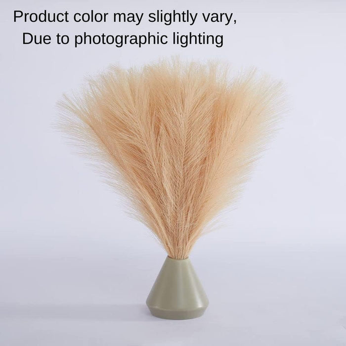 Artificial Big Pampas Grass Flowers Plant Home, Room, Office, Bedroom,Living Room, Table Decoration Craft Items Corner (Without Vase Pot) (32.5 Inch)