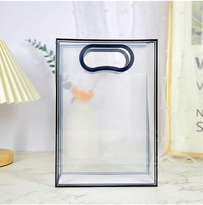 24 Pcs Small Size ( 18 X 8 X 26 CM )Transparent Bag Goodie Bags, Clear Gift Bag, Hamper Bag,Carry Bags,Shopping Gift Bag,Gifting,Presents,Return Gifts,Birthday,Festivals,Events