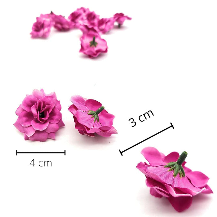 Artificial Eden Rose Flowers Head for Home Decoration and Craft (4 cm)