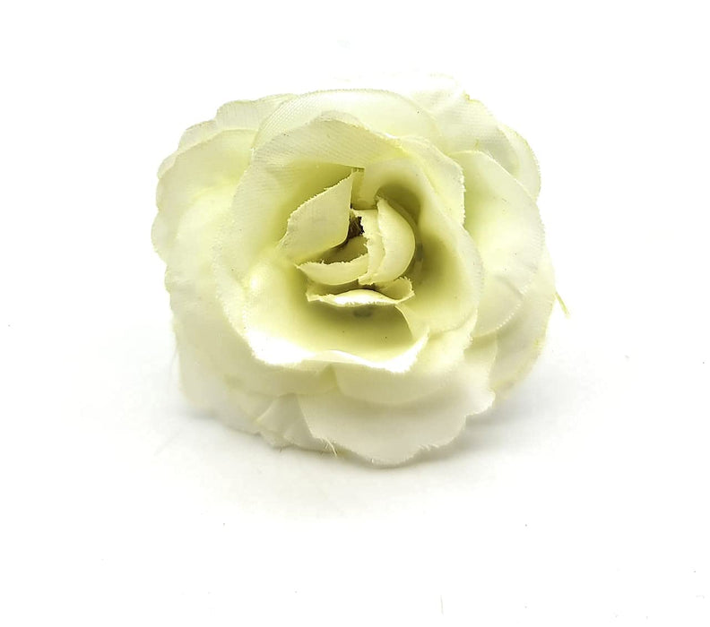 Artificial Small Rose Flowers Fake Fabric Head Rose Flowers For Home Decoration, Gift, Mandir Pooja Table, Cake Decor, Bouquet Making, Backdrop, DIY Art Craft, Diwali Items Material (4 cm)
