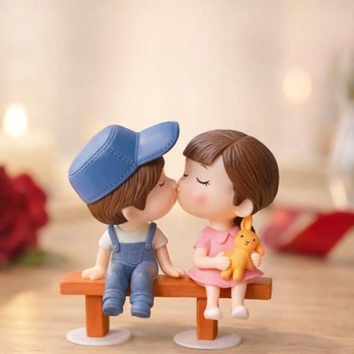 Set Couples Miniature Figurines Multiuse as, Toys, Showpieces, Gift Item ( Set, Multicolor) ( Bench,  Couples) (Random  couple)