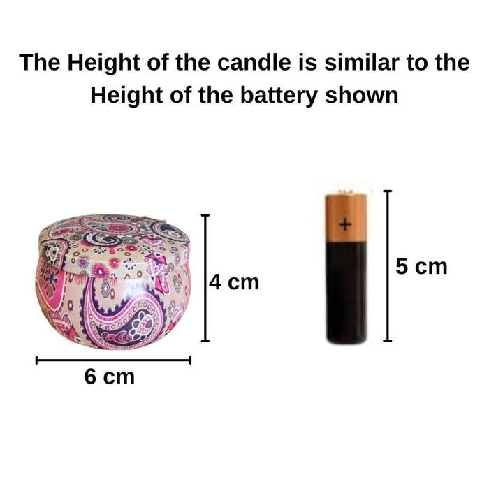 Tin Can Round Shape Aroma Scented Soy Wax Candle Gift Perfect for Candlelight Dinner, Home Decoration, Aroma Fragrance (Random Color, Pack of 6)