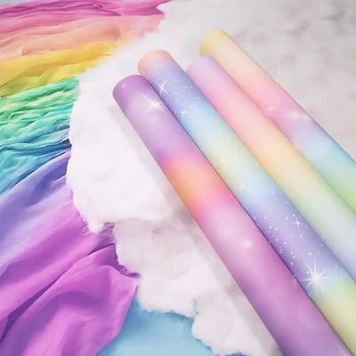 5 Pcs Unicorn & Rainbow Theme Gift Wrapping Paper Sheets | Multicolor Craft & DIY Sheets for Birthday, Wedding, Return Gifts, Mother's Day, Book Cover & Gift Packaging for Him & Her